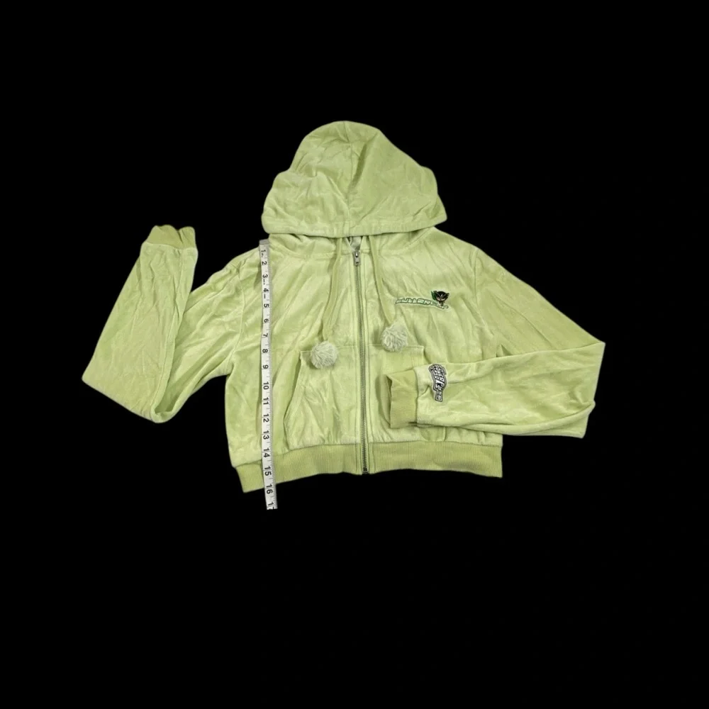 Dolls Kill x The Powerpuff Girls Size XL Sweatshirt Hoodie Velour Crop - Picture 5 of 9